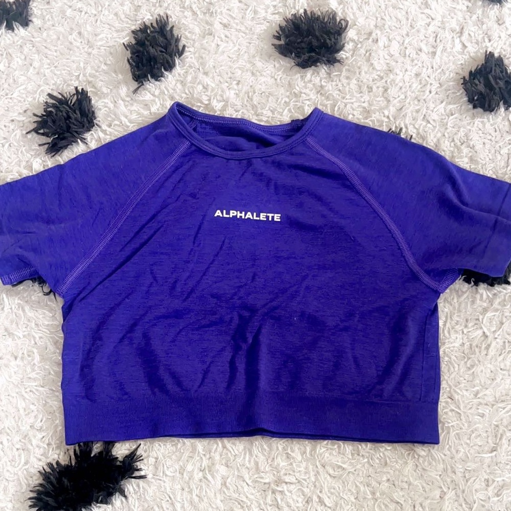 Alphalete electric purple crop top